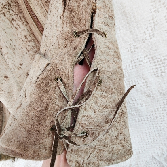 Vintage Jo-O-Kay 1970s Weastern Leather Jacket Size 8 - Picture 7 of 16